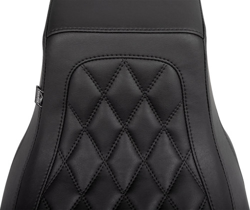 Mustang Double Diamond Smooth Squareback 2-Up Seat | Black Stitch (88416)