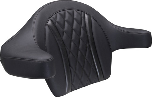 Mustang Deluxe Diamond Extended Arm Wrap-Around Backrest | Black (88430)