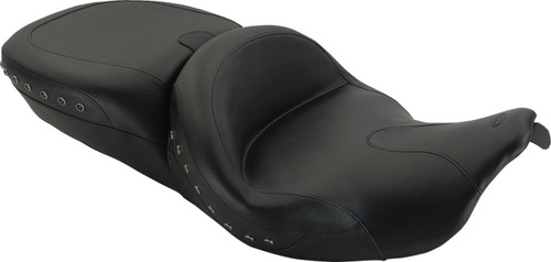 Mustang Studded Summit Touring 2-Up Seat w/ Backrest Receptacle (76862)