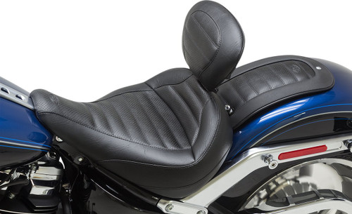 Mustang Standard Touring Tuck & Roll Solo Seat w/ Backrest (79770)