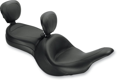 Mustang Vintage Wide 1-Piece Touring Seat w/ Driver Backrest (79688)