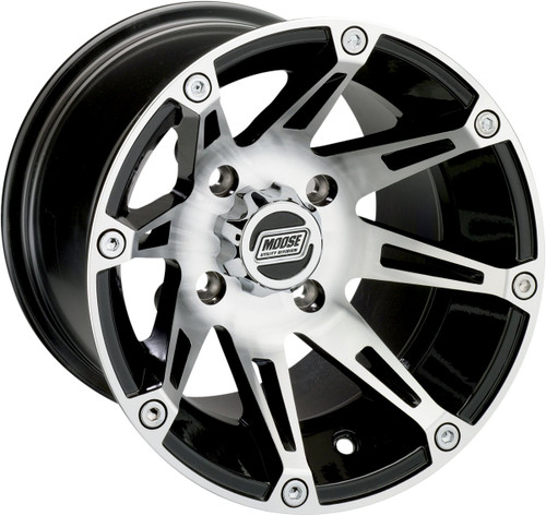 Moose 387X Front Wheel | Black w/Machined | 12x8 4/110 (0230-0625)
