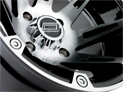 Moose 387X Front Wheel | Black w/Machined | 12x8 4/110 (0230-0625)