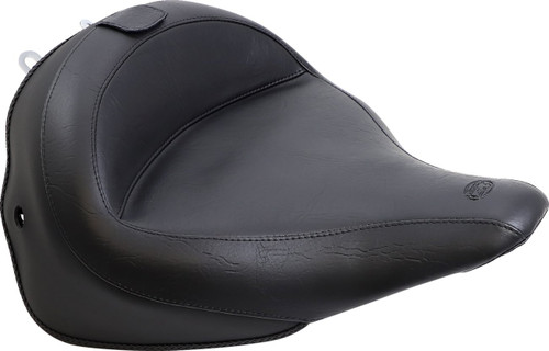 Mustang Wide Solo Seat w/ Backrest | Vintage Smooth (79914)