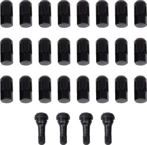 Moose Lug Nuts w/Valve Stems - Bk Tapered - 12mm x 1.50 (0223-0312)