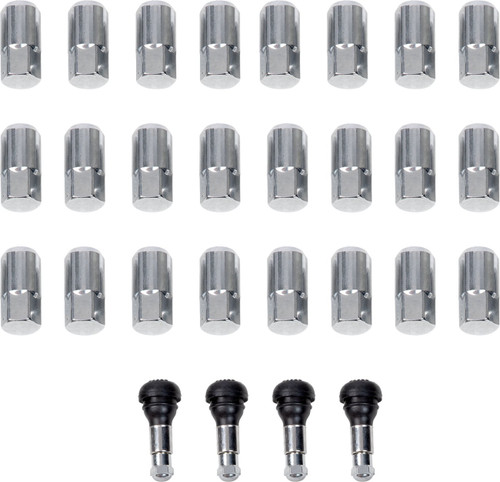 Moose Lug Nuts w/Valve Stems | Chrome Tapered | 12mmx1.5 (0223-0311)