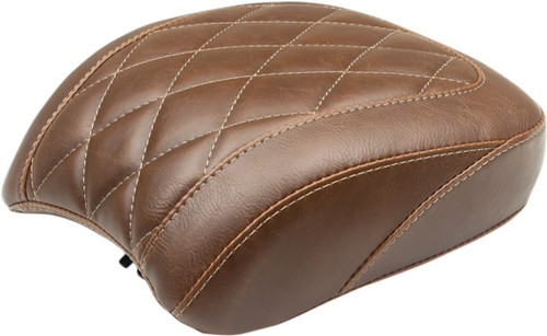 Mustang Wide Tripper Brown Passenger Seat | Diamond Stitch (83042)