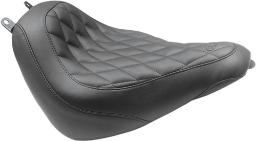 Mustang Wide Tripper Black Solo Seat | Diamond Stitch (83008)