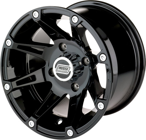 Moose 387X Front Wheel | Gloss Black | 12x7 | 4/110 (0230-0626)