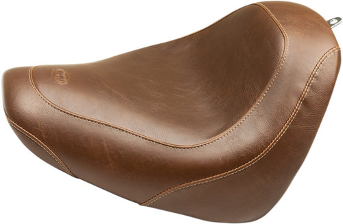 Mustang Wide Tripper Brown Solo Seat | Smooth (83011)