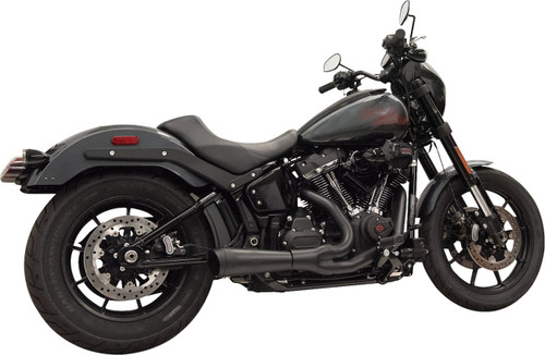 Bassani Short "Ripper" 2:1 Exhaust System w/Megaphone Muffler | Black (1S75RBE)