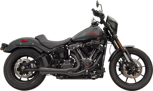 Bassani Short "Ripper" 2:1 Exhaust System w/Megaphone Muffler | Black (1S75RBE)