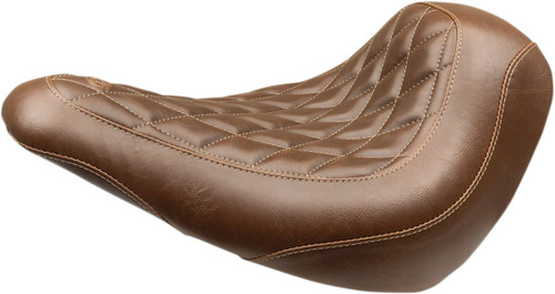 Mustang Wide Tripper Brown Solo Seat | Diamond Stitch (83041)