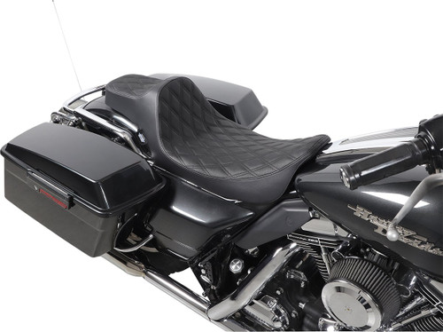 Drag Specialties Predator III Extended Reach Seat | Double Diamond (0801-1369)