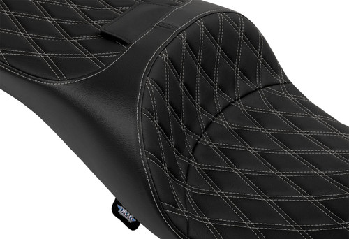 Drag Specialties Freedom Seat | Double Diamond w/Silver Stitching (0801-1981)