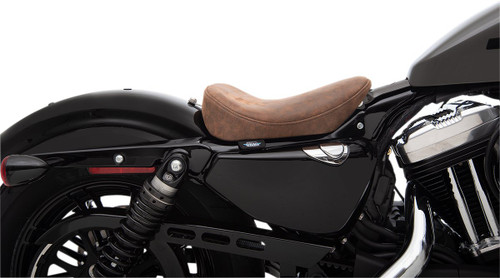 Drag Specialties Bobber Solo Seat | Smooth | Distressed Brown (0804-0742)