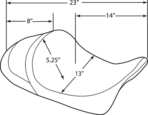 Drag Specialties EZ-ON Forward Low-Profile Solo Seat | Smooth (0801-1250)