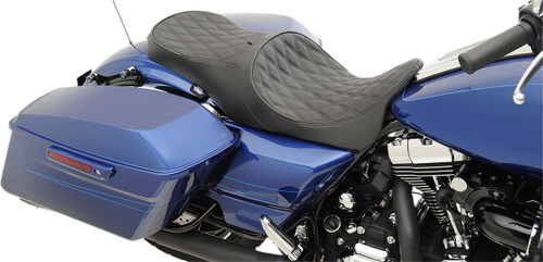 Drag Specialties Forward Low-Profile Touring Seat | Double Diamond (0801-1011)