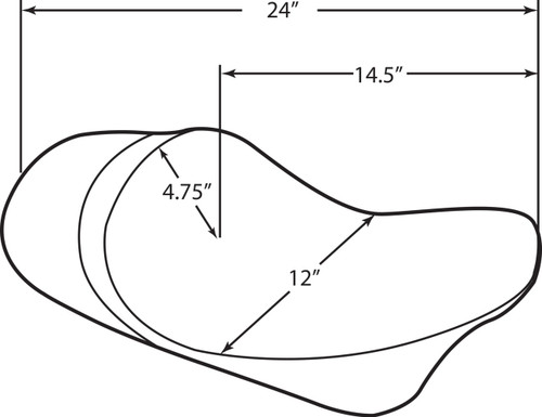 Drag Specialties EZ-ON Forward Low-Profile Solo Seat | Smooth (0801-0730)