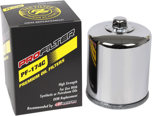 Pro Filter Spin-On Oli Filter | Chrome (PF-174C)
