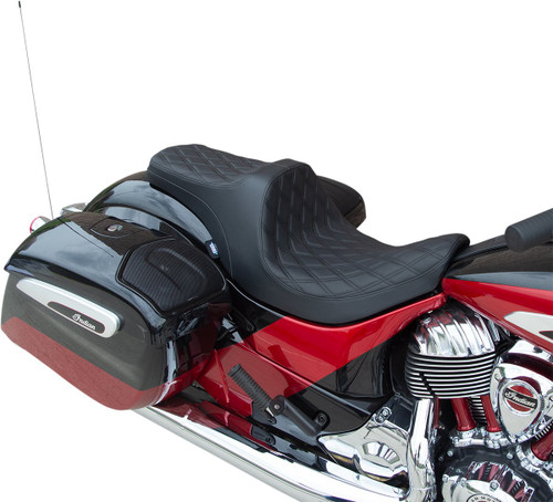 Drag Specialties Forward Predator III Seat | Double Diamond (0810-2270)