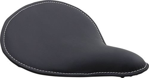 Drag Specialties Spring Solo Seat | Large | Black w/White Stitching (0806-0055)
