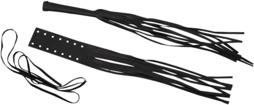 Drag Specialties Fringed Leather Lever Covers | Black (DS-243062)
