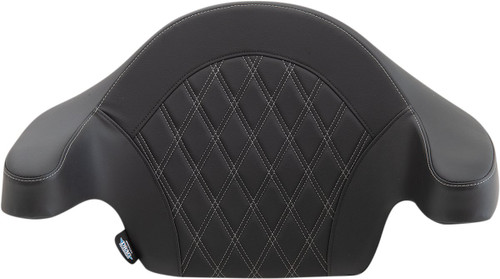 Drag Specialties King Pack Pad | Double Diamond w/Silver Stitching (0822-0438)
