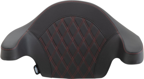 Drag Specialties King Pack Pad | Double Diamond w/Red Stitching (0822-0439)