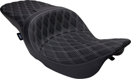 Drag Specialties Freedom Seat | Double Diamond w/Silver Stitching (0801-1506)