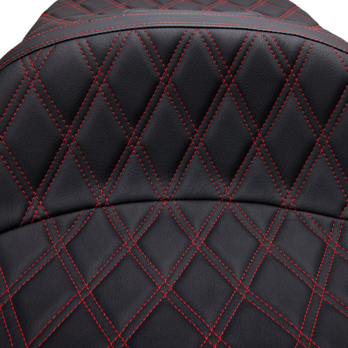 Drag Specialties Freedom Seat | Double Diamond w/Red Stitching (0801-1507)