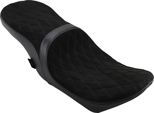 Drag Specialties Low Touring Seat w/Razorback Tank | Faux Suede DD (0801-1070)