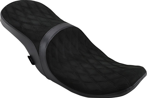 Drag Specialties Low Touring Seat w/Razorback Tank | Faux Suede DD (0801-1076)