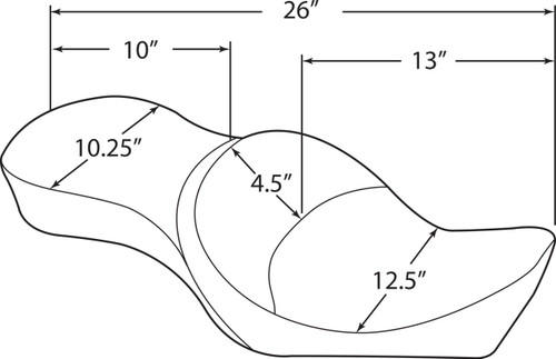 Drag Specialties Low Profile Touring Seat | Mild Stitch (0804-0625)