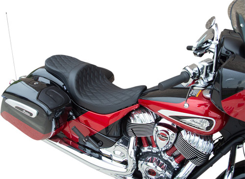 Drag Specialties Low Profile Touring Seat | Double Diamond (0810-2258)