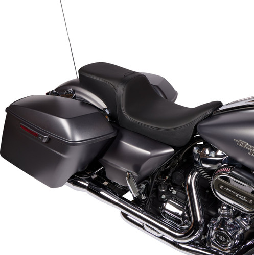 Drag Specialties Predator 2-Up Seat w/Backrest Option | Smooth (0801-1501)