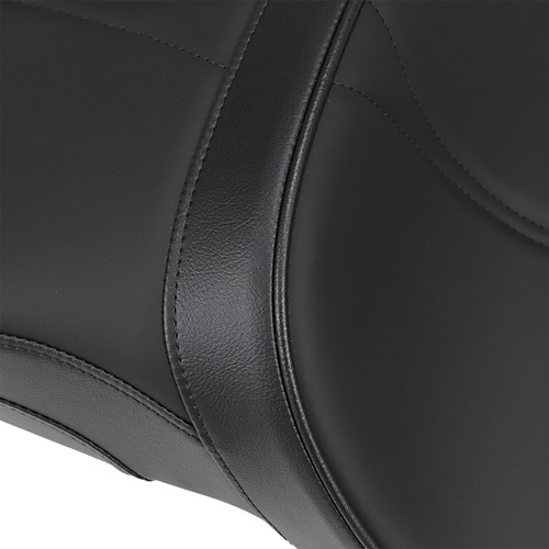 Drag Specialties Low Profile Touring Seat w/Passenger Backrest (0810-1585)