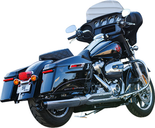 S&S 2-into-1 Sidewinder Exhaust System | Chrome | 50 State (550-0758)