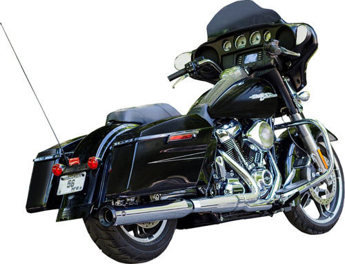 S&S Swindler 2-into-1 4" Muffler Kit | Chrome (550-1140)