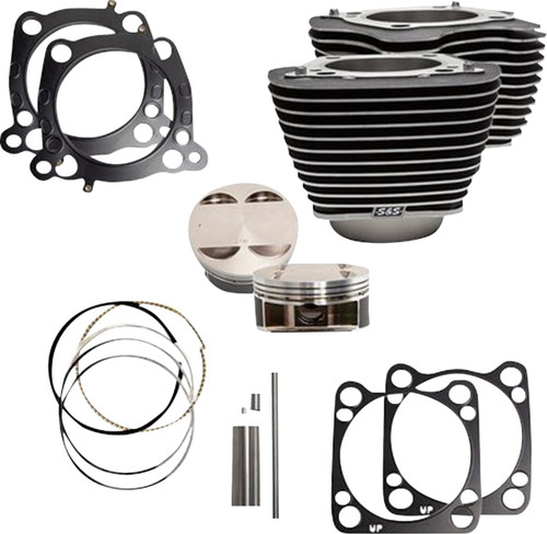 S&S 128" Big Bore Cylinder Kit | w/ Highlights | 114"/117" M8 (910-0684A)