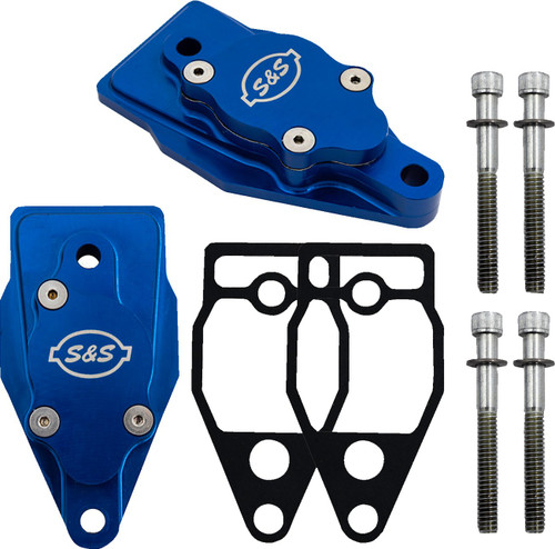 S&S Billet Head Breather Kit | Blue Anodized | '99-17 Twin Cam (900-1299)