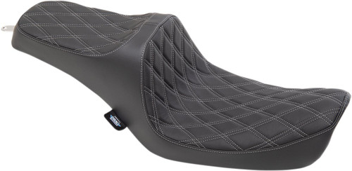 Drag Specialties Predator III Seat | Double Diamond w/Silver Stitch (0803-0653)