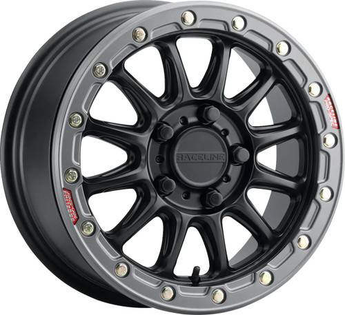 Raceline Alpha Beadlock Wheel | Black w/Gunmetal | 15x10 (A14BG-51012+25)
