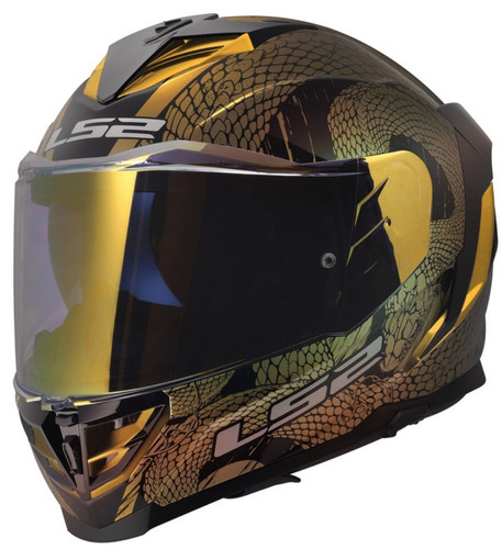 LS2 Assault III Snakebite Chameleon Motorcycle Helmet