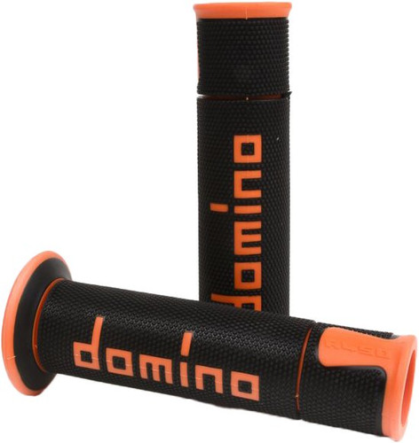 Domino A450 Handlebar Grips | Black/Orange | Twist Throttle (A45041C4540B7-0)