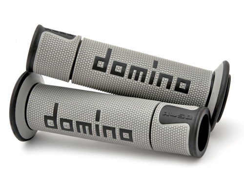 Domino A450 Handlebar Grips | Gray/Black | Twist Throttle (A45041C4052B7-0)
