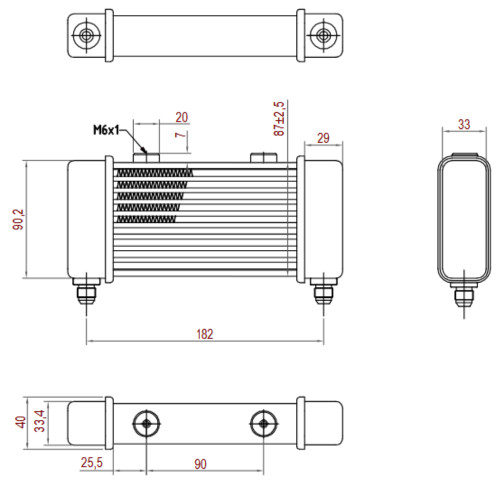 Jagg Universal 10-Row Black Oil Cooler (3140)