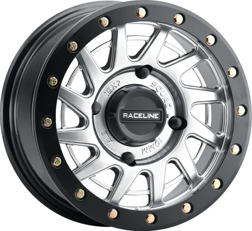 Raceline Squad Beadlock Wheel | Silver w/Black Ring | 15x7 (A12SB-57056+10)