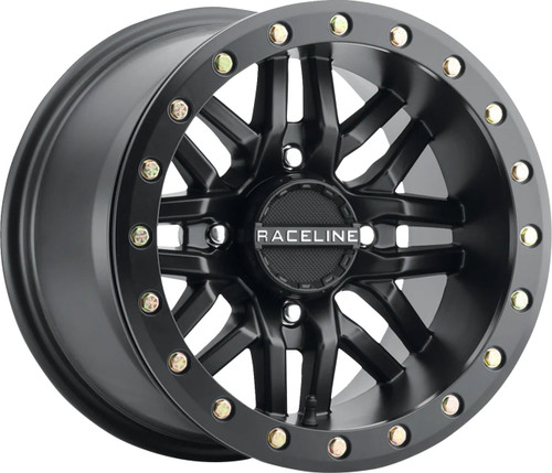 Raceline Ryno Beadlock Wheel | Black w/Black Ring | 15x7 (A91B-57037-52)