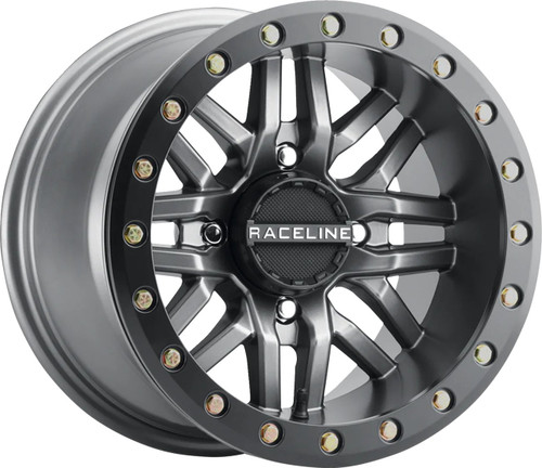 Raceline Ryno Beadlock Wheel | Gunmetal w/Black Ring | 15x7 (A91G-57037-52)